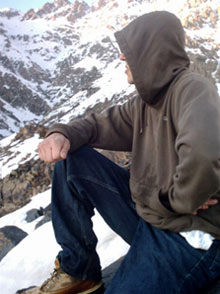 a tired hiker